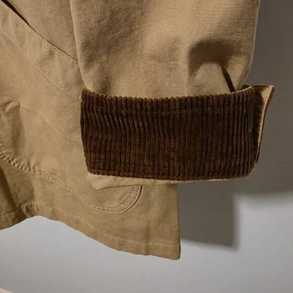 NWT Polo Ralph Lauren Beige Oversize Jacket Corduroy Collar Cuff Size Medium - Picture 10 of 13